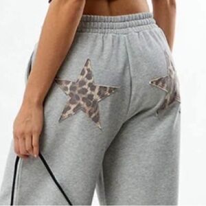 PacSun Gray Leopard Star Women's Joggers